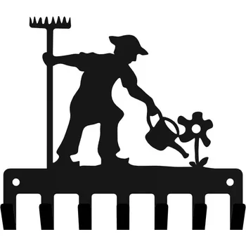 Věšák VĚŠÁK NA KLÍČE PAN ZAHRADNÍK černý Loft