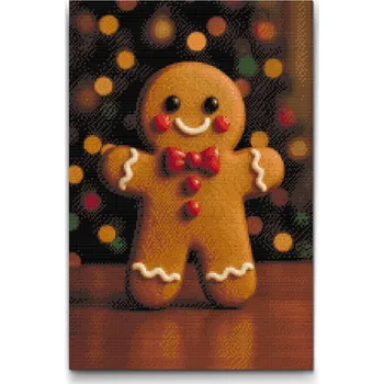 Diamantové malování Diamantové malování - Vánoční perníček Velikost: 40x60cm, Rámování: Pouze srolované plátno, Diamanty: Kulaté