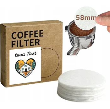 Příprava kávy PAPÍROVÉ FILTRY Lova Nest PRO PÁKOVÉ ESPRESSO, PORTAFILTR – 100 ks, 58 mm