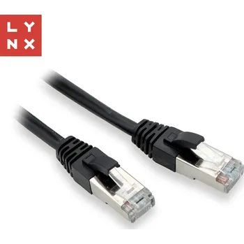 Síťový kabel LYNX CS LYNX FTP patch kabel Cat5e PVC, CCA, 3m, černý LX-FTP5E-030-BLACK