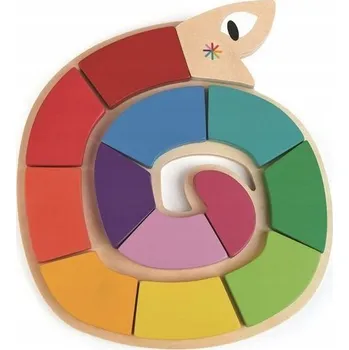 Hračka pro nejmenší Barevné puzzle had Tender Leaf Toys 13 dílků