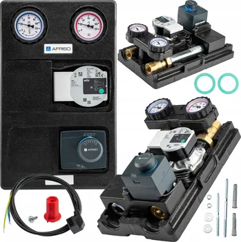 Čerpadlo Afriso Čerpadlová skupina Wilo 25/6, 3 okruhy, hydraulická výhybka, s směšovačem ARM PROCLICK