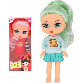 Panenka PANENKA 15CM PANENKA S BAREVNÝMI VLASY A VELKÝMI OČIMA HOLČIČKA