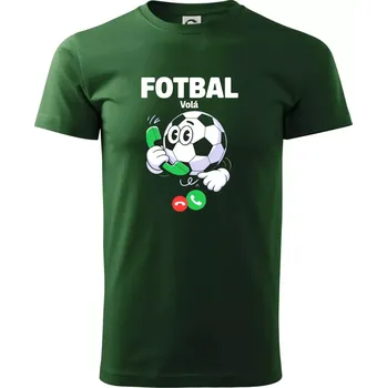 Karikatura fotbal volá - Triko extra velké (5-8XL) - 8XL ( Lahvově zelená )