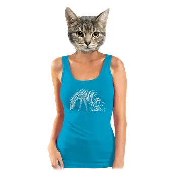 Bastard Zebrovaná láska dámské tílko klasické Blue Atol