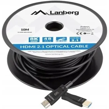 Video kabel HDMI Kabel M/M V2.1 10M 8K ČERNÝ OPTICKÝ AOC LANBERG