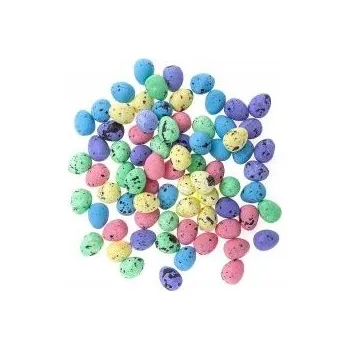 Velikonoční dekorace Polystyrenová vajíčka s tečkami 1,8 cm 80 ks mix barev