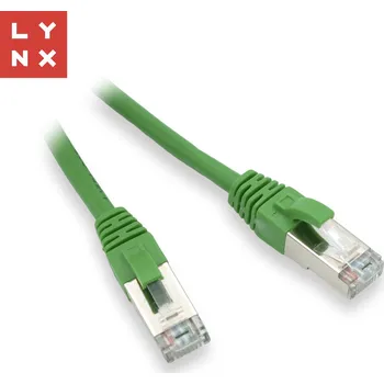 Síťový kabel LYNX CS LYNX FTP patch kabel Cat5e PVC, CCA, 5m, zelený LX-FTP5E-050-GREEN
