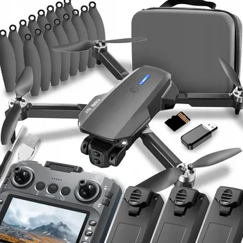 IP kamera Dron Kontroler S LCD 2 kamery Hračka 130G WiFi 3x Aku 300m Bezkartáčový