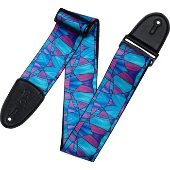 Kytarový popruh Levy's Stained Glass Plumb Blue Kytarový pás