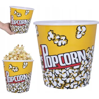 Svačinový box Nádoba na popcorn krabička na svačinu kelímek miska kyblík box 2,7L Ø18 cm