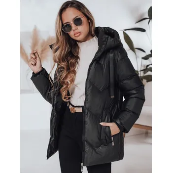 Dámská bunda Černá dámská zimní prošívaná bunda SALVONA TY4997 Velikost: L