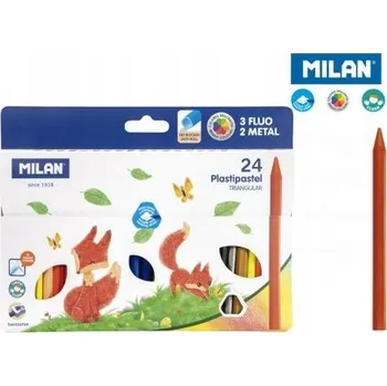 Pastelka Voskovky Milan Pastipastel trojúhelníkové, 24 ks