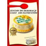 Sada na zdobení dortů – 100 dílů, zdobicí špičky a vzory
