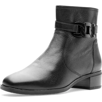 Dámská zimní obuv ARA dámské kotníkové boty na podpatku se sponou kožené černé | 12-31803-01 Graz Velikost: 38.5