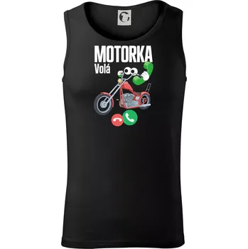 Pánské termoprádlo Karikatura motorka chopper volá - Tílko pánské Core - S ( Černá )