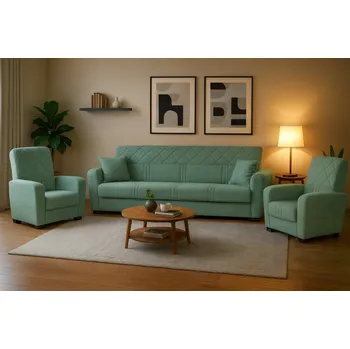 Sedací souprava Rozkládací sedací souprava CALIBRA 3+1+1 mentolová