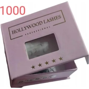 Umělé řasy HOTOVÉ TRSY ŘAS 3D 0,10D 9MM 1000ks Hollywood Lashes