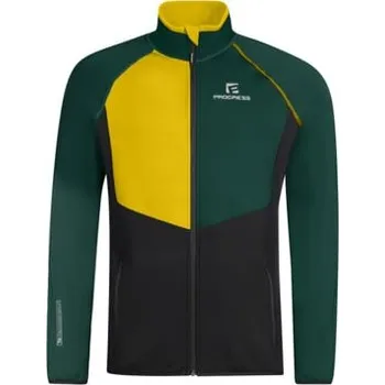 Pánská mikina GLACIER pánská funkční sportovní mikina zelená/žlutá/černá L