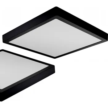 Stropní Svítidlo panel Nástěnný LED lampa, neblikající, Čtverec černá, 24 W