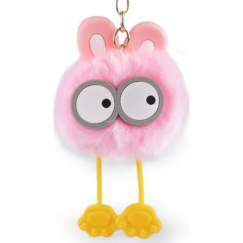 Přívěsek na batoh / klíče - 2 růžová sv.