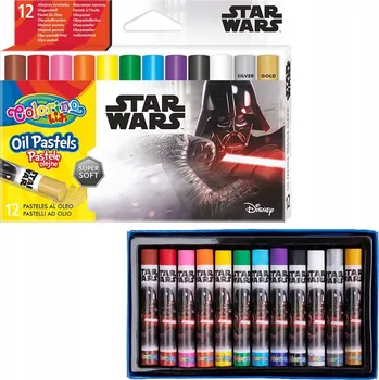 Pastelka OLEJOVÉ PASTELKY TROJÚHELNÍKOVÉ COLORINO KIDS STAR WARS 12 BAREV
