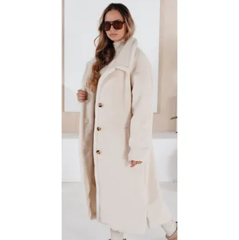 Dámský kabát DStreet NY0750 krémový