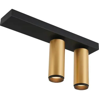 Lampička LOOM DESIGN LED stropní bodové světlo X-Beam, 2-křídlé, černé/zlaté černá, zlatá 2 x 8 W LED - Doprava zdarma