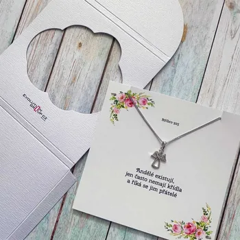 Náhrdelník Andělé existují, jen často nemají křídla a říká se jim přátelé - OB06.2