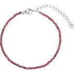 Náramek s pravými garnet kameny 43055.3 ocel