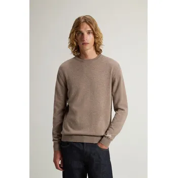 Pánský svetr SVETR WOOLRICH LAMBSWOOL CREWNECK MOCHA MERINGUE