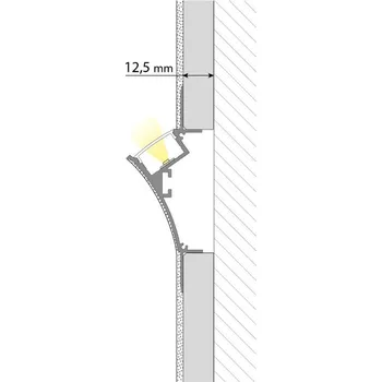 Stavebniny McLED ML-761.061.43.2 Vestavný hliníkový profil AP pro sádrokarton, 35x96mm, včetně matného difuzoru, bílý