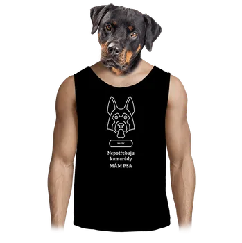 Pánské tílko Bastard Nemůžu, mám psa pánské tílko Black