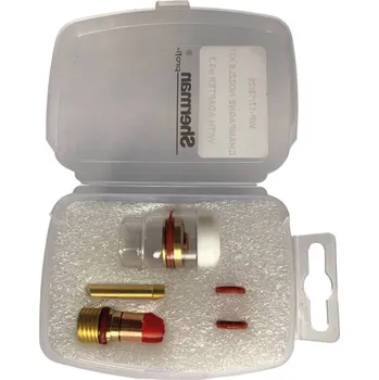 Příslušenství ke svářečce Sherman Sada skleněná hubice se sítkem na TIG hořák 17/18/26 Champagne 1,6 mm
