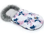 Mamo Tato Zimní fusak Lux s kožešinkou, 50 x 100cm - šedá, granát