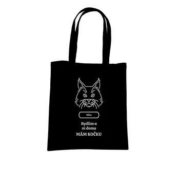 Nákupní taška Bastard Nemůžu, mám kočku taška Black