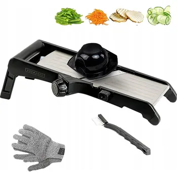 Kráječ zeleniny KRÁJEČ NA ZELENINY NEREZOVÁ OCEL MULTIFUNKČNÍ NASTAVITELNÝ S RUKAVICÍ