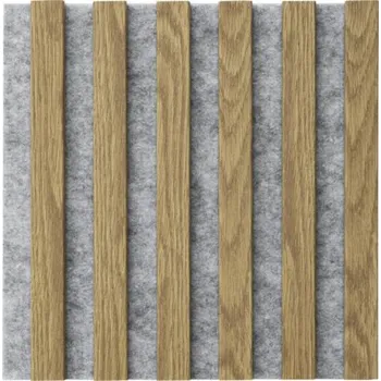 Obklad Dřevěný obklad 3D 30x30 cm šedý/dub sonoma