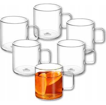 Termo sklenice / hrnek na čaj nebo kávu Wilmax 400 ml, žáruvzdorné SKLO