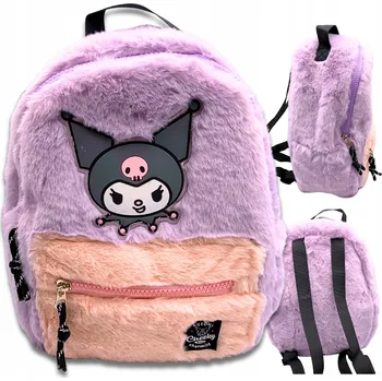 Městský batoh Batoh Kuromi do školy, městský, plyšový, pohádkový batoh 30 cm