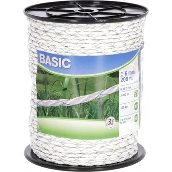 Ohradník Lanko pro elektrický ohradník Kerbl 200 m 6 mm 2x0,5 mm 350 kg