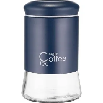 Dóza na potraviny SKLENĚNÁ DÓZA NA KÁVA, ČAJ, CUKR GRENO 1 LITR