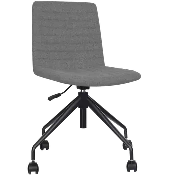 ARCA MOVE BLACK, židle kancelářská, látka šedá