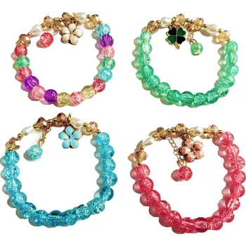 Náramek Korálkový náramek s květinou