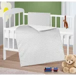 Peřinka a polštářek pro kojence Šedá,Bílá - 75x100 cm, 42x32 cm BX10517