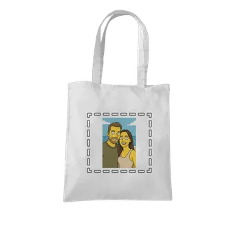 Bastard Simpsonovi z vlastní fotky taška White