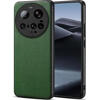 Pouzdro na mobilní telefon Lenuo TPU leather kryt pro Xiaomi 15 Ultra 5G tmavě zelená BOX