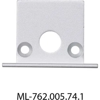 Stavební profil McLED ML-762.005.74.1 Koncovka pro VF s otvorem, stříbrná barva, 1ks