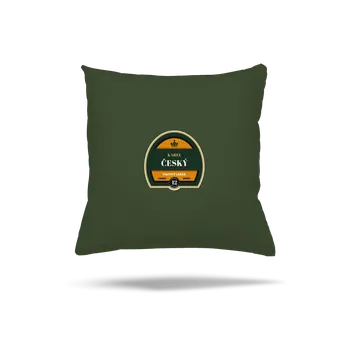 Polštář Bastard Pivní etiketa polštář Olive Green