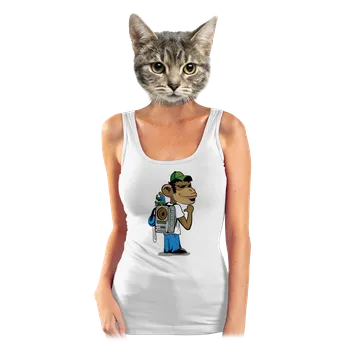 Bastard Boombox backpack dámské tílko klasické White